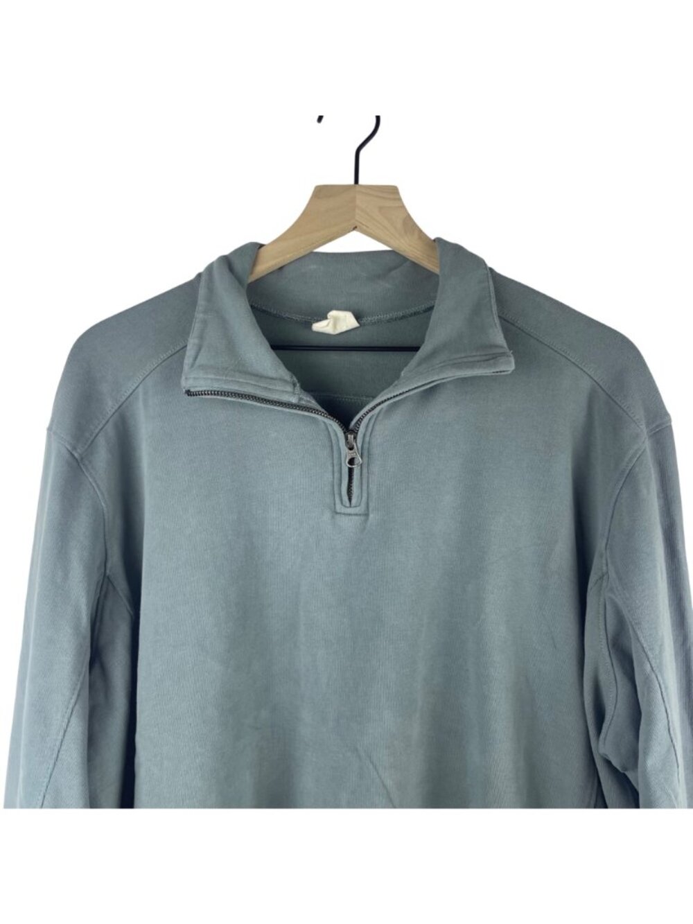 Pact Organic Cotton Stash French Terry Quarter Zip Sweatshirt Men's XL Gray - Picture 2 of 11